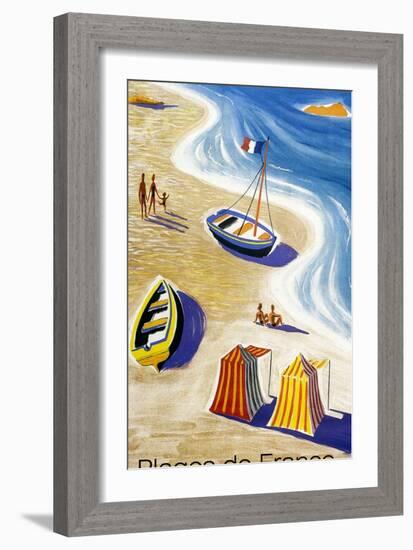 Plages De France-null-Framed Giclee Print