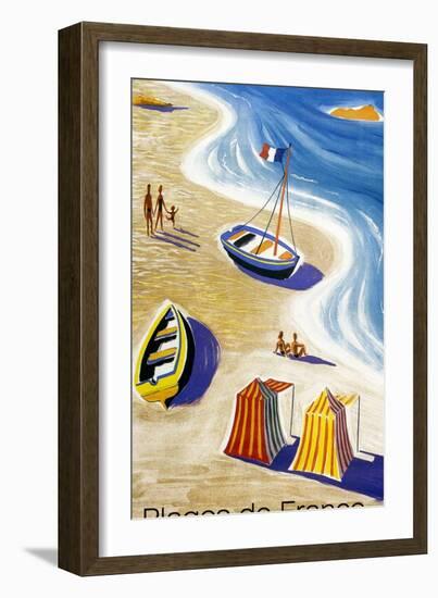 Plages De France-null-Framed Giclee Print