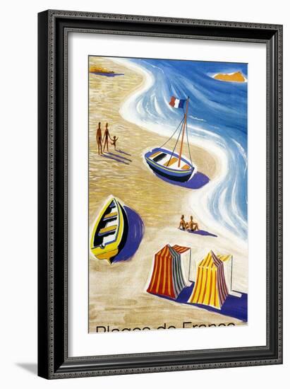 Plages De France-null-Framed Giclee Print