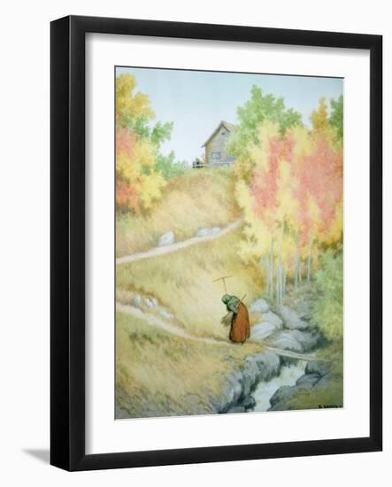 Plague, 1911 watercolor on paper-Theodor Severin Kittelsen-Framed Giclee Print