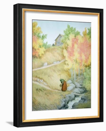 Plague, 1911 watercolor on paper-Theodor Severin Kittelsen-Framed Giclee Print