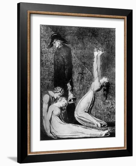 Plague by William Blake-William Blake-Framed Giclee Print