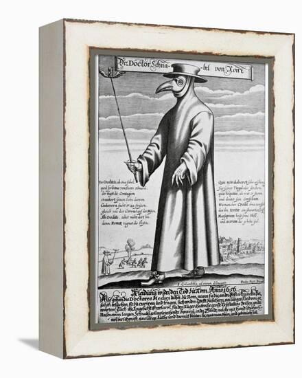 Plague Doctor, 17th Century Artwork-Science Photo Library-Framed Premier Image Canvas