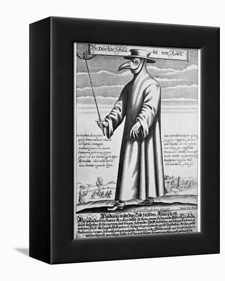 Plague Doctor, 17th Century Artwork-Science Photo Library-Framed Premier Image Canvas