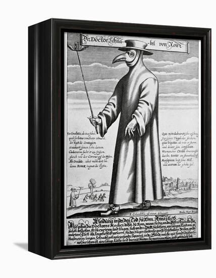 Plague Doctor, 17th Century Artwork-Science Photo Library-Framed Premier Image Canvas