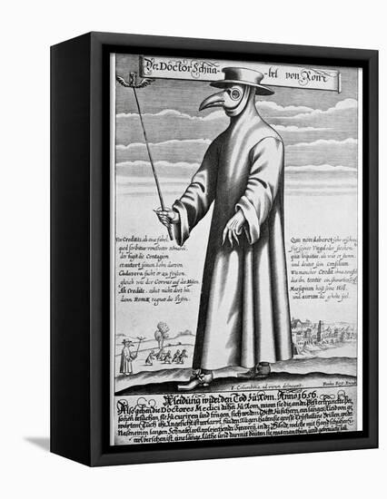 Plague Doctor, 17th Century Artwork-Science Photo Library-Framed Premier Image Canvas