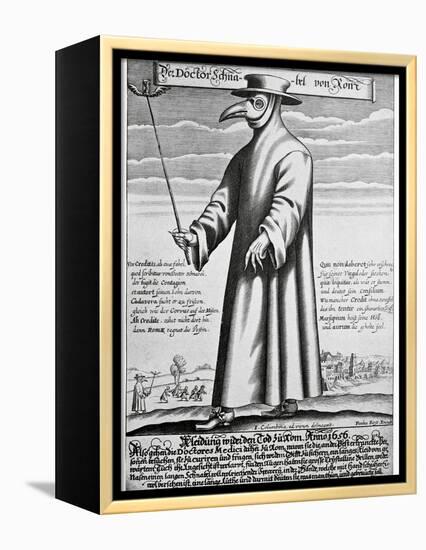 Plague Doctor, 17th Century Artwork-Science Photo Library-Framed Premier Image Canvas