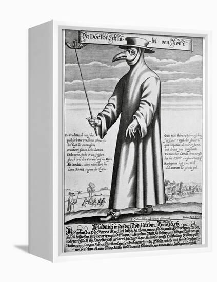 Plague Doctor, 17th Century Artwork-Science Photo Library-Framed Premier Image Canvas