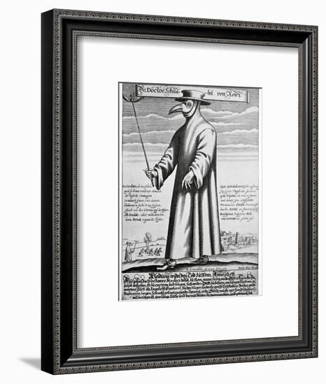 Plague Doctor, 17th Century Artwork-Science Photo Library-Framed Photographic Print