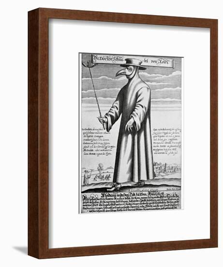 Plague Doctor, 17th Century Artwork-Science Photo Library-Framed Photographic Print