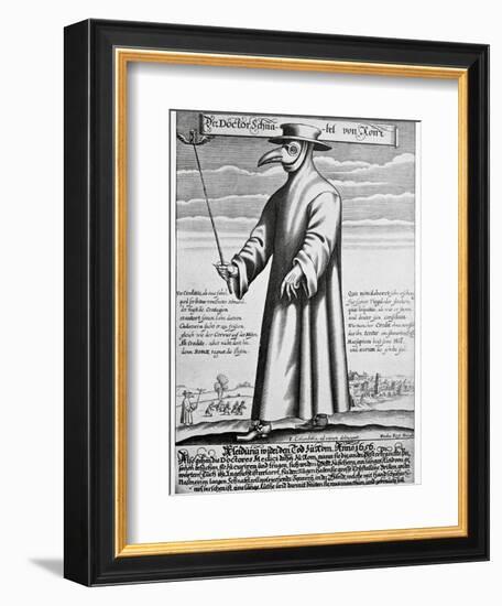 Plague Doctor, 17th Century Artwork-Science Photo Library-Framed Photographic Print