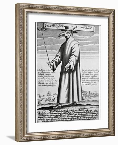 Plague Doctor, 17th Century Artwork-Science Photo Library-Framed Photographic Print