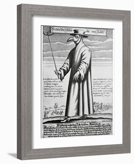 Plague Doctor, 17th Century Artwork-Science Photo Library-Framed Photographic Print