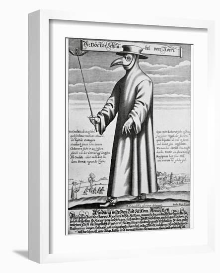 Plague Doctor, 17th Century Artwork-Science Photo Library-Framed Photographic Print