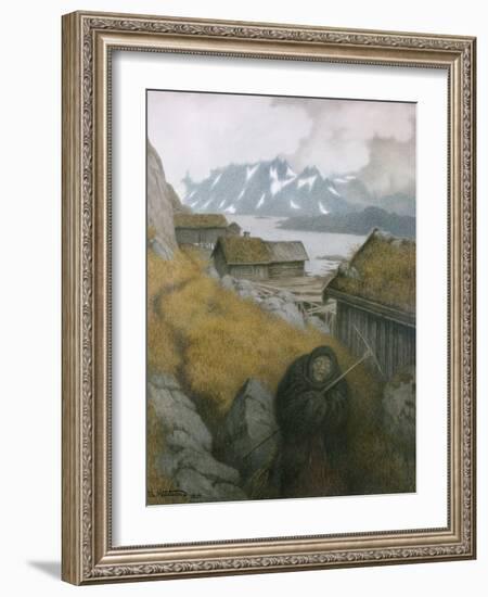 Plague travels around the country, 1904-Theodor Severin Kittelsen-Framed Giclee Print
