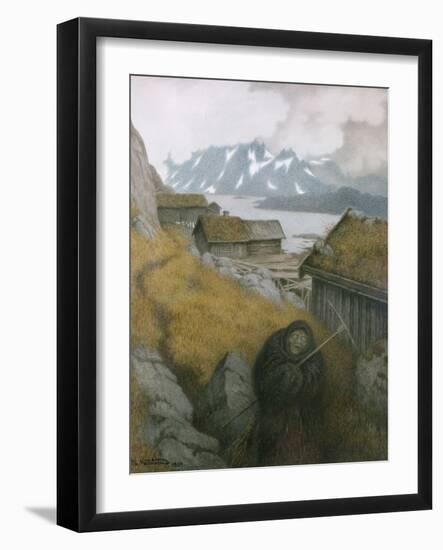 Plague travels around the country, 1904-Theodor Severin Kittelsen-Framed Giclee Print