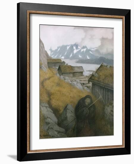 Plague travels around the country, 1904-Theodor Severin Kittelsen-Framed Giclee Print