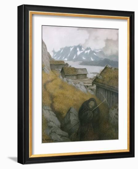 Plague travels around the country, 1904-Theodor Severin Kittelsen-Framed Giclee Print