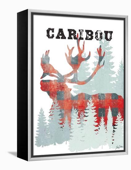 Plaid Caribou-Tina Carlson-Framed Stretched Canvas