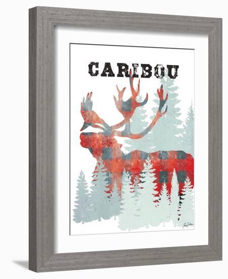 Plaid Caribou-Tina Carlson-Framed Art Print