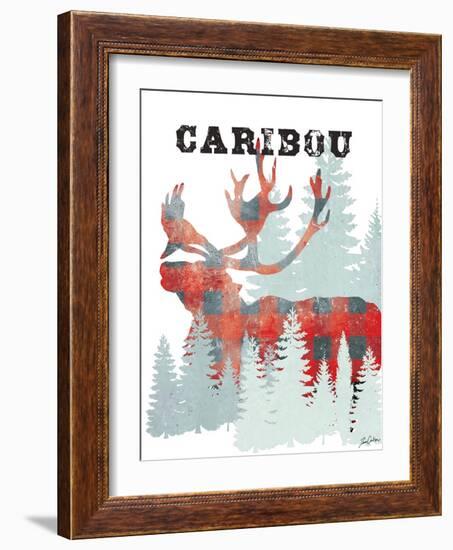 Plaid Caribou-Tina Carlson-Framed Art Print