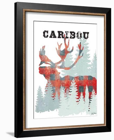 Plaid Caribou-Tina Carlson-Framed Art Print