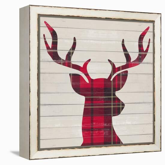 Plaid Christmas I-null-Framed Stretched Canvas