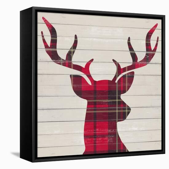 Plaid Christmas I-null-Framed Stretched Canvas