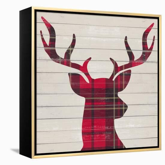 Plaid Christmas I-null-Framed Stretched Canvas