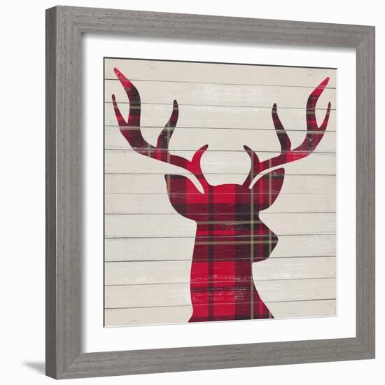 Plaid Christmas I-null-Framed Art Print