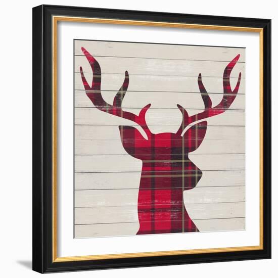 Plaid Christmas I-null-Framed Art Print