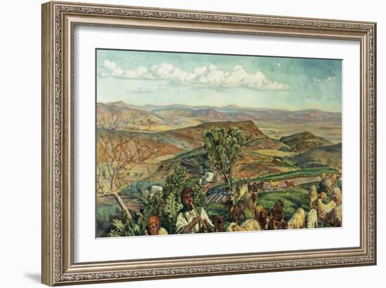 Plain of Esdraelon from Heights Above Nazareth, Israel-William Holman Hunt-Framed Giclee Print