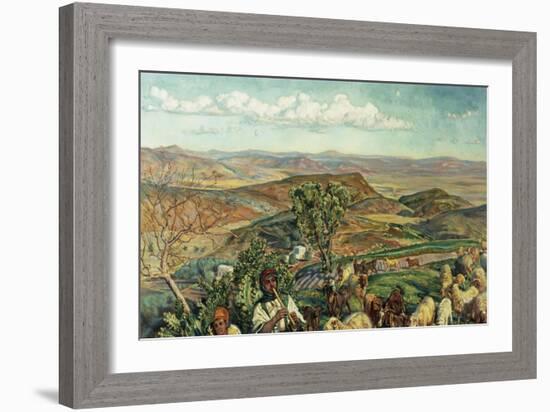 Plain of Esdraelon from Heights Above Nazareth, Israel-William Holman Hunt-Framed Giclee Print