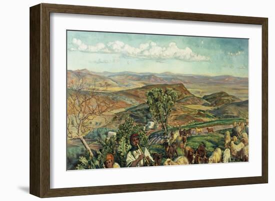 Plain of Esdraelon from Heights Above Nazareth, Israel-William Holman Hunt-Framed Giclee Print