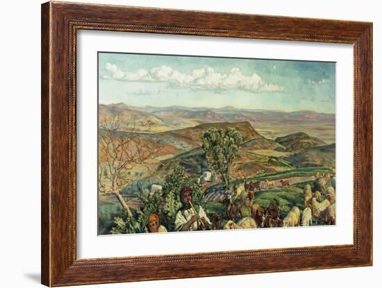 Plain of Esdraelon from Heights Above Nazareth, Israel-William Holman Hunt-Framed Giclee Print
