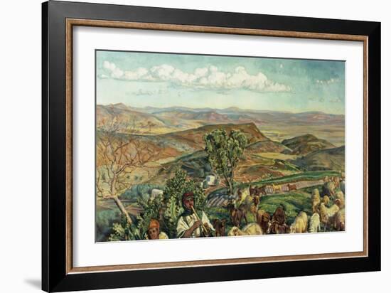 Plain of Esdraelon from Heights Above Nazareth, Israel-William Holman Hunt-Framed Giclee Print