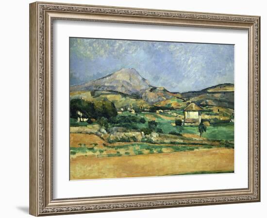 Plain of the Mount St. Victoire-Paul Cézanne-Framed Giclee Print