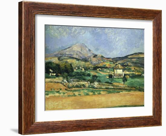 Plain of the Mount St. Victoire-Paul Cézanne-Framed Giclee Print