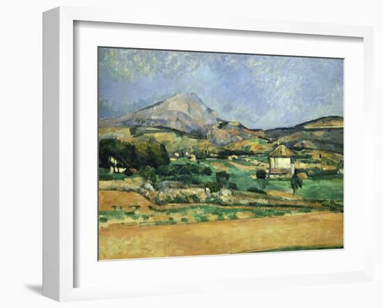 Plain of the Mount St. Victoire-Paul Cézanne-Framed Giclee Print