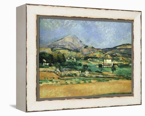 Plain of the Mount St. Victoire-Paul Cézanne-Framed Premier Image Canvas