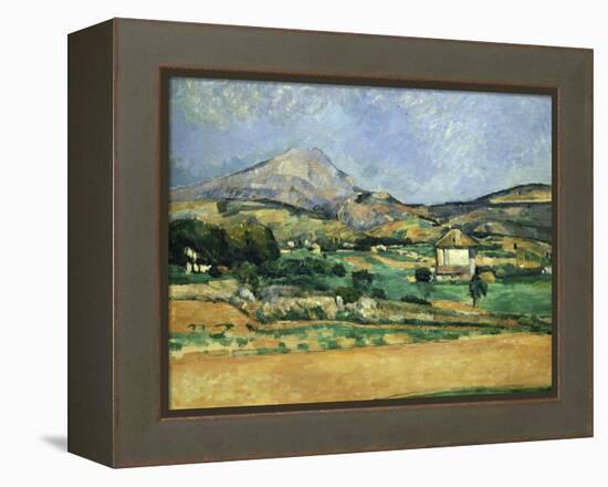 Plain of the Mount St. Victoire-Paul Cézanne-Framed Premier Image Canvas