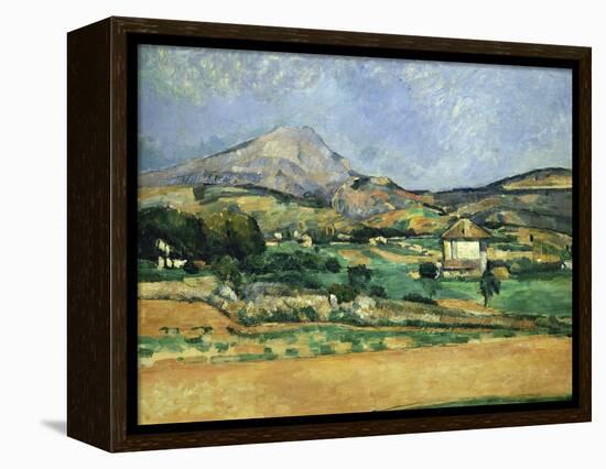 Plain of the Mount St. Victoire-Paul Cézanne-Framed Premier Image Canvas