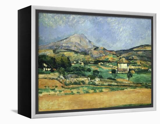 Plain of the Mount St. Victoire-Paul Cézanne-Framed Premier Image Canvas