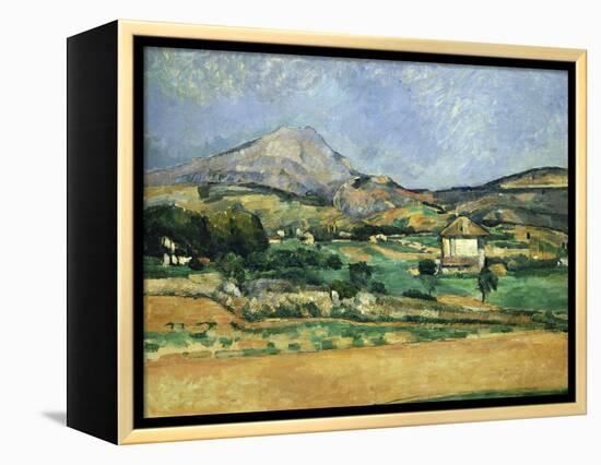Plain of the Mount St. Victoire-Paul Cézanne-Framed Premier Image Canvas