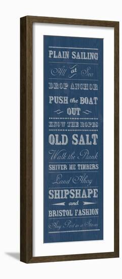 Plain Sailing-The Vintage Collection-Framed Giclee Print