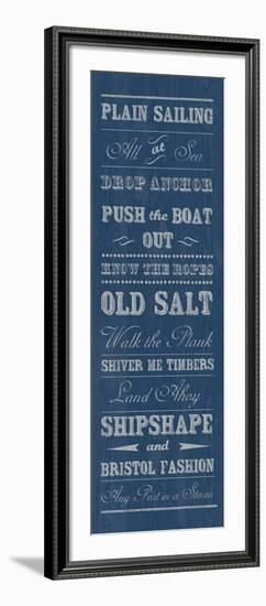 Plain Sailing-The Vintage Collection-Framed Art Print