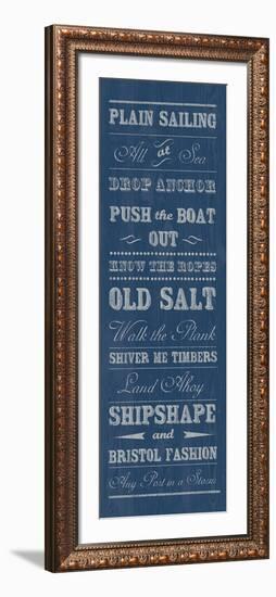 Plain Sailing-The Vintage Collection-Framed Art Print