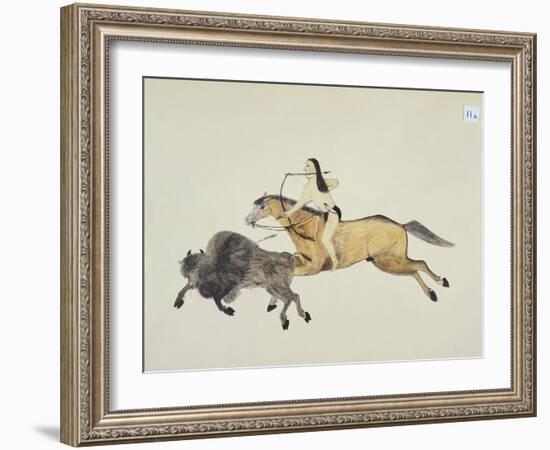 Plains Indian Equipment for the Buffalo Hunt-Kills Two-Framed Giclee Print