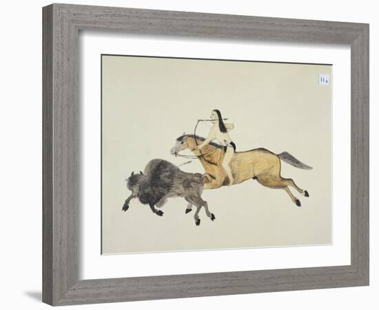 Plains Indian Equipment for the Buffalo Hunt-Kills Two-Framed Giclee Print