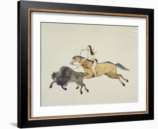 Plains Indian Equipment for the Buffalo Hunt-Kills Two-Framed Giclee Print